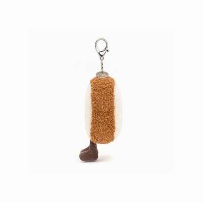 Jellycat Amuseables Toast Bag Charm USA | 23816LWHR